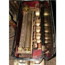 Swiss Antique Cylinder Music box  7 bells  #1846905