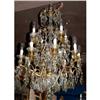 Image 1 : 12L French Chandelier bronze and crystal #1846916