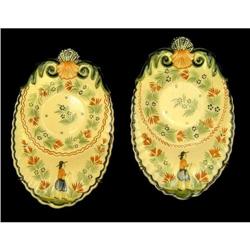 Pair of Antique Quimper Plates/Plaques #1847002