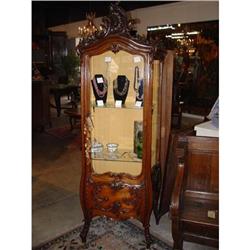 Louis XV Style Walnut Vitrine #1847048