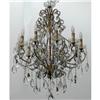 Image 1 : Beaded Crystal Chandelier Ceiling Fixture #1859606