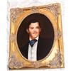 Image 1 : Oil on Canvas "Rhett Butler" Painting Gold Leaf#1859664