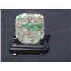 Image 1 : 18th.-19th. century jadeite plaque featuring 2 #1859866