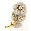 Image 1 : Diamond and gold flower Brooch signed Chaumet #1859985