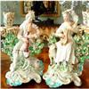 Image 1 : 18th Cent. Bow Porcelain Figural Candleholders #1860204