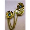 Image 1 : CORO JEWELED SWEATER DOUBLE BROOCH #1874007