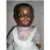 Image 1 : Black composition doll with straw stuffed body #1874337