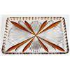 Image 1 : Czech Crystal & Amber Pressed Glass Vanity Tray#1874845