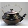 McCoy Black Teapot Cookie Jar w Brass Handle #1874896