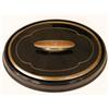 Image 1 : Black & Gold Oval Make-Up Compact #1874935