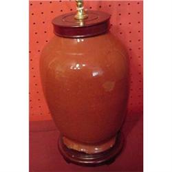 CHINESE EXPORT OXBLOOD VASE CONVERTED INTO LAMP#1885255