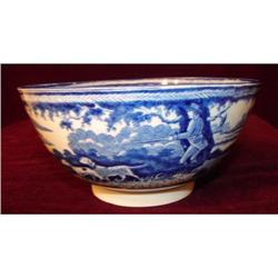 C. 1840 ENGLISH SOFT PASTE HUNTING BOWL #1885267