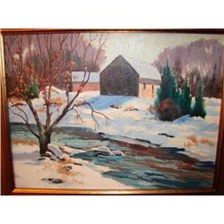 WINTER SNOW SCENE,UNSIGNED #1885271