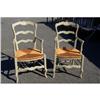 Pair of painted rush armchairs #1885362