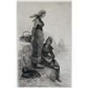Women and Seascape Etching by Feyen-Perrin #1885707