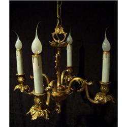 Solid Bronze Petite 4 Light Chandelier #1897116