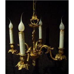 Solid Bronze Petite 4 Light Chandelier #1897116