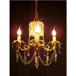 Brass Petite Baby Small Crystal Chandelier #1897120