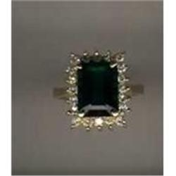 Tourmaline & Diamond Ring #1897129