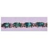 Image 1 : 14K  5.5 cts. emerald and diamond bracelet #1897340