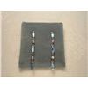 Image 1 : Estate 14K YG Blue Topaz Diamond Onyx Earrings #1897564