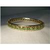 Image 1 : Estate 14K YG Peridot Filigree Bangle Bracelet #1897630