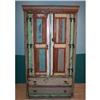 Image 1 : ANTIQUE PRIMITIVE PAINT TV ARMOIRE LINEN PRESS #1897935