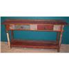 Image 1 : ANTIQUE RUSTIC PRIMITIVE CONSOLE SOFA TABLE #1897951