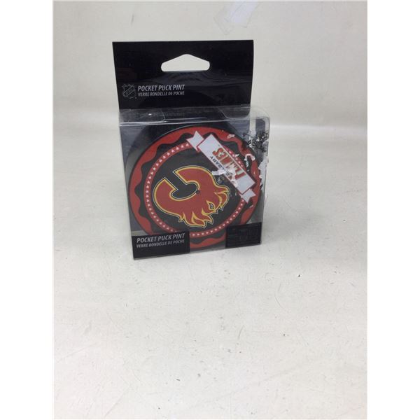 Calgary Flames Pocket Puck Pint