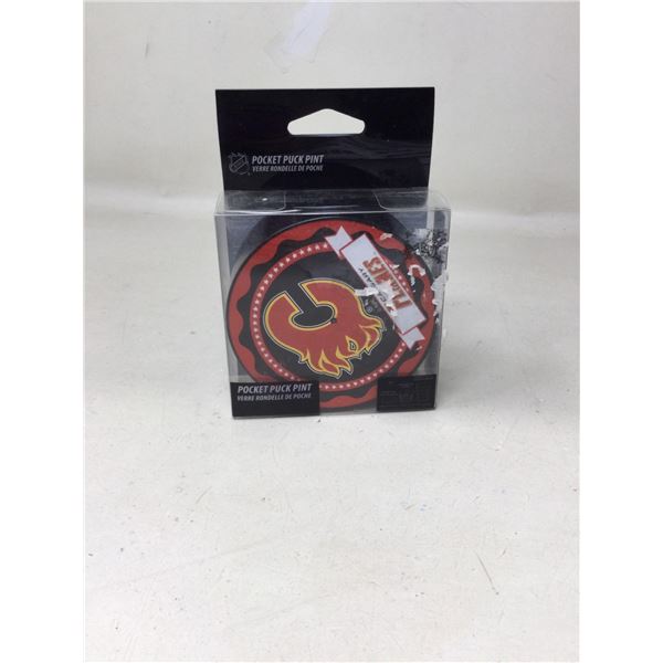 Calgary Flames Pocket Puck Pint