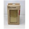 Image 1 : 144 Gold Paper Straws (Food-Safe)