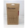 Image 2 : 144 Gold Paper Straws (Food-Safe)