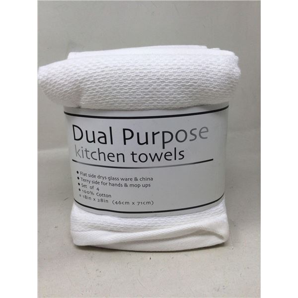 Dual Purpose Kitchen Towels 18" X 28" (Set Of 4)