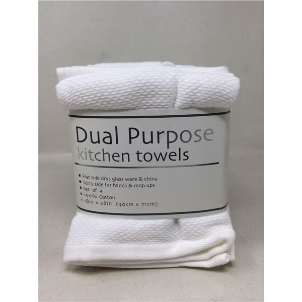 Dual Purpose Kitchen Towels 18" X 28" (Set Of 4)