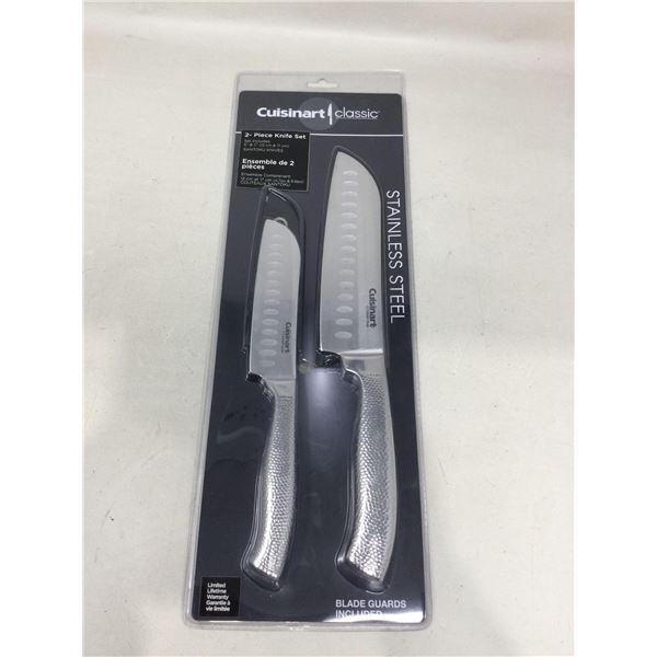 Cuisinart Classic 2 Piece Knife Set 5" and 7" Santoku Knifes (Includes Blade Guards)