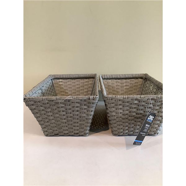.Org Medium Storage Basket 12.5" X 8.5" X 6" (Lot Of 2)
