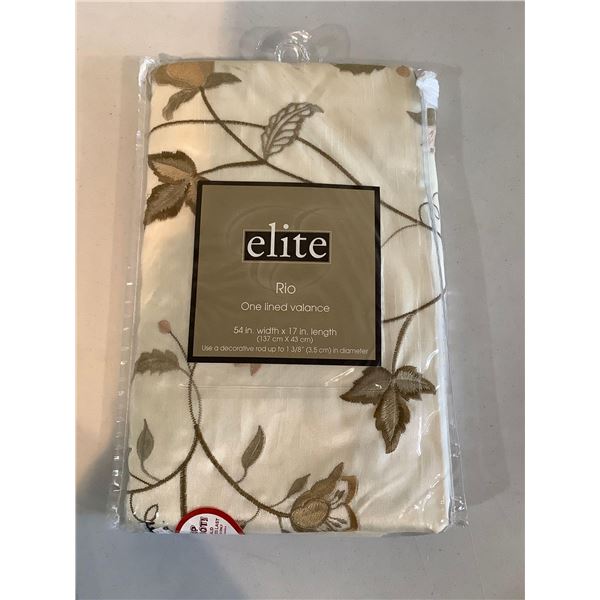 Elite Rio One Lined Valance 54" X 17"
