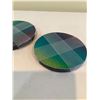 Image 2 : Lot of 8 Rnd Hammered Rainbow Coasters