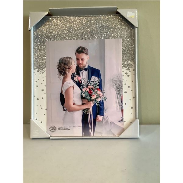 Silver/White Ombre Wedding Day Picture Frame
