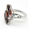Image 5 : Silver Garnet Cz(2.9ct) Rhodium Plated Ring (~weight 3.5g)