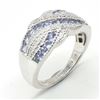 Image 2 : Silver Tanzanite Cz(1.8ct) Rhodium Plated Ring (~weight 5.5g)