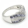 Image 4 : Silver Tanzanite Cz(1.8ct) Rhodium Plated Ring (~weight 5.5g)