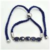 Image 3 : Silver Iolite(3.6ct) Rhodium Plated Thread Bracelet Adjustable Bracelet (~weight 4.8g)