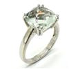 Image 2 : Silver Green Amethyst(3.3ct) Rhodium Plated Ring (~weight 3.1g)