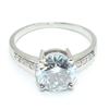Image 3 : Silver Moissanite (Round 8 & 1.5 Mm)(2.15ct) Rhodium Plated Test And Looks Better Than Diamond Ring 