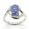 Image 1 : Silver Tanzanite Cz(1.9ct) Rhodium Plated Ring (~weight 4.1g)