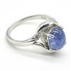 Image 4 : Silver Tanzanite Cz(1.9ct) Rhodium Plated Ring (~weight 4.1g)