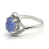 Image 5 : Silver Tanzanite Cz(1.9ct) Rhodium Plated Ring (~weight 4.1g)