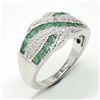 Image 2 : Silver Emerald Cz(1.8ct) Rhodium Plated Ring (~weight 5.3g)