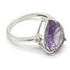 Image 4 : Silver Amethyst Lacer Cut(6.3ct) Rhodium Plated Ring (~weight 3.25g)